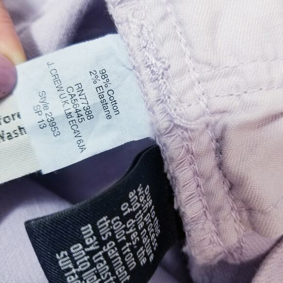 J. Crew Lavender Cropped Matchstick Denim Mid Rise - Picture 12 of 13
